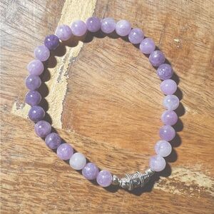 Bracelet made from semi-precious Lepidolite Stones
